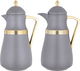 Al Saif Gallery Najd thermos set, 1/1 liter, thermal glass inner shell, plastic outer shell - golden cappuccino product image 1