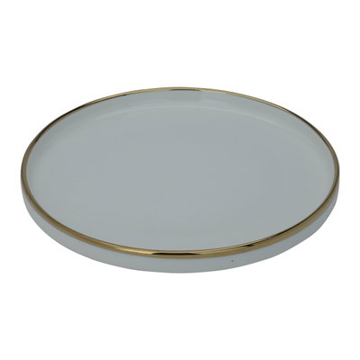 طقم سفرة بورسلان السيف غاليري، 16 قطعة، دائري، خط ذهبي - أبيض product image 4