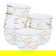 AlSeif Gallery 25-Piece Porcelain Glass Cup and Saucer Set with Incense Burner - White Gold product image 2