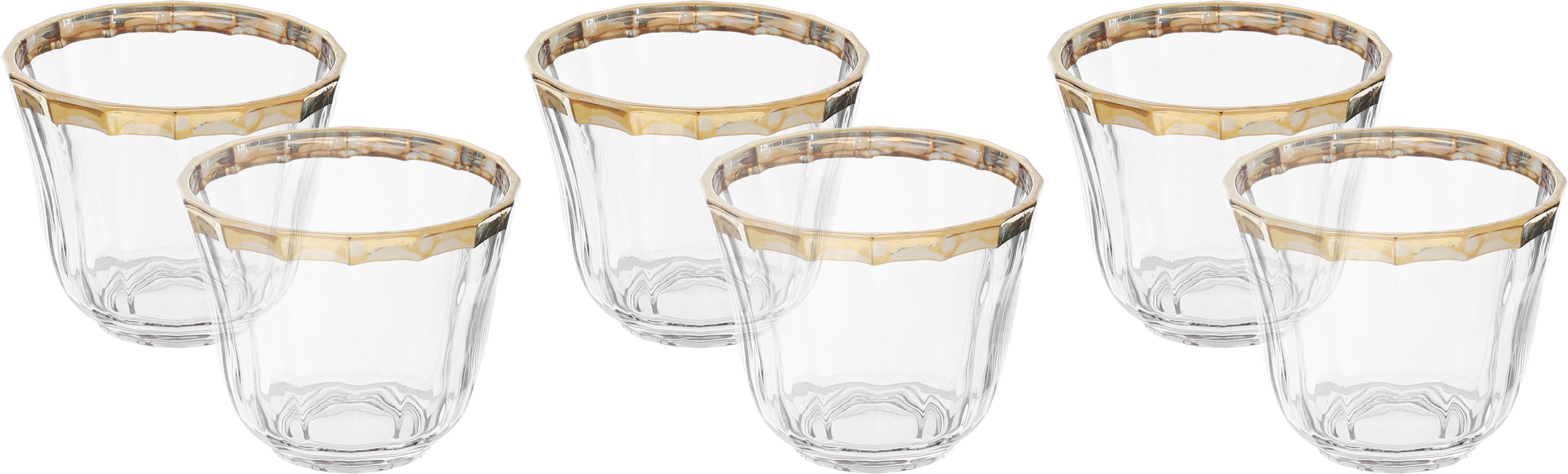 طقم اكواب قهوة رويال زجاج السيف غاليري، 90 مل، 6 قطع - شفاف product image