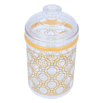 طقم علب بلاستيك السيف غاليري، 3 قطع، منقوش ذهبي - شفاف product image 3