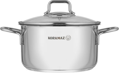 طقم قدور بيرلا ستانلس ستيل كوركماز ، 8 قطعة - فضي product image 5