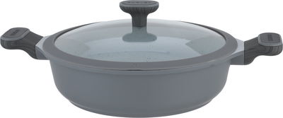 طقم قدور جرانيت وألمنيوم بغطاء زجاج روبوست، 9 قطع - رمادي غامق product image 4