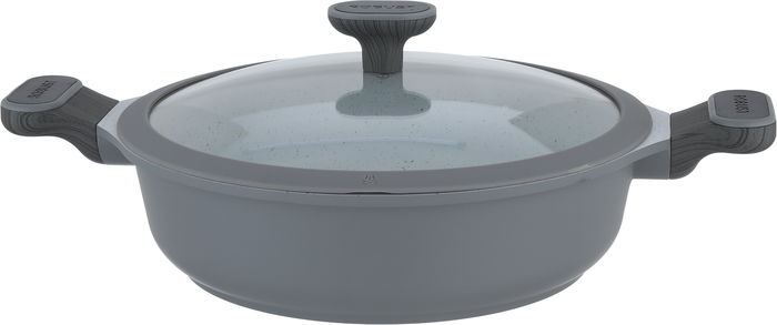 طقم قدور جرانيت وألمنيوم بغطاء زجاج روبوست، 9 قطع - رمادي غامق product image 4