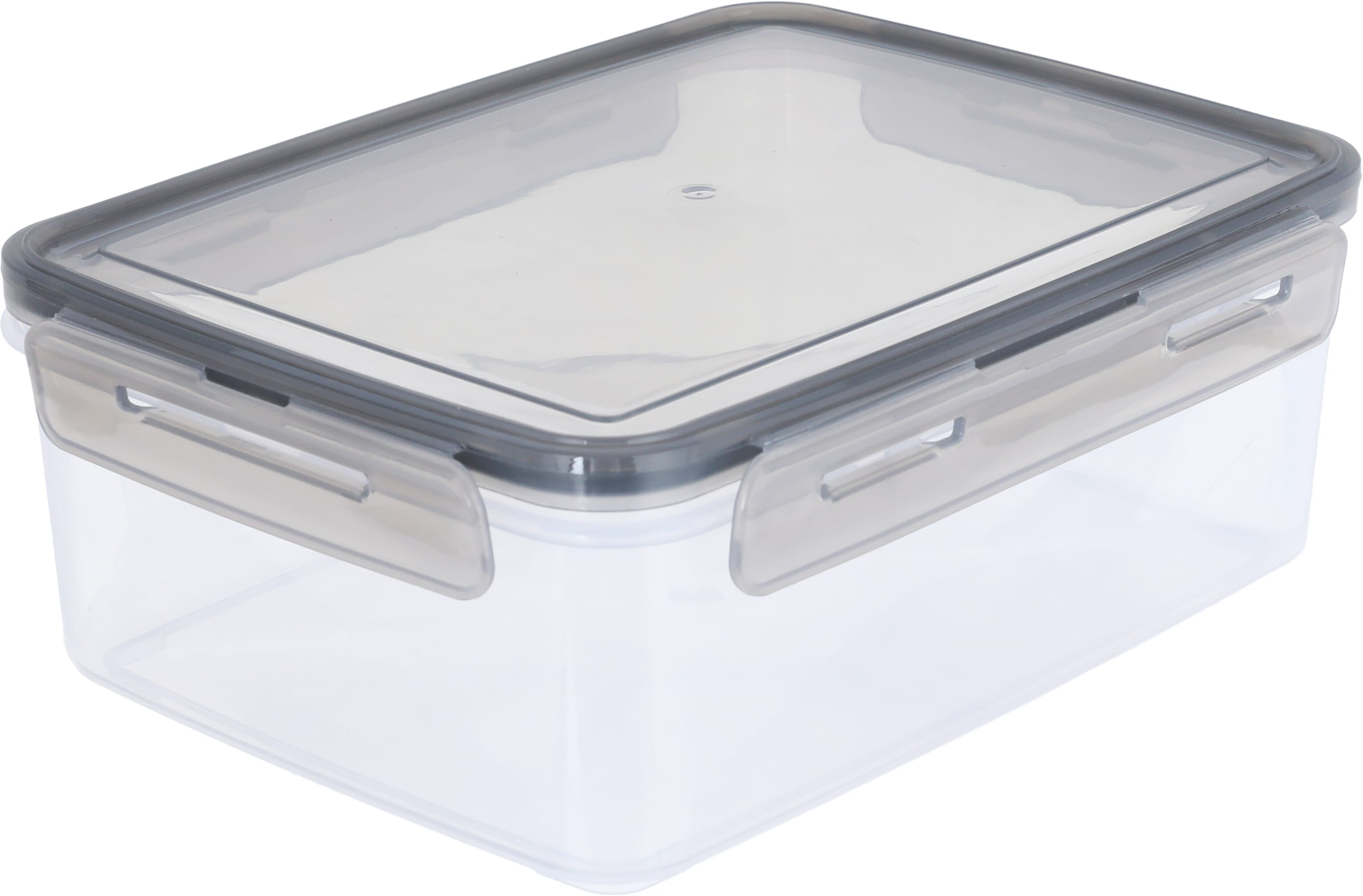 Al Saif Gallery Plastic Food Container with Lid, 1.4 L, 21x15x7 cm, Rectangle - Gray product image 2