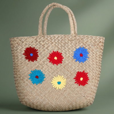 Al Saif Gallery wicker thermos bag, 48x33 cm - light brown product image 1