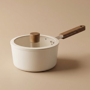 Tornado Ceramic Casserole, 18 cm, Wooden Handle - Beige product image