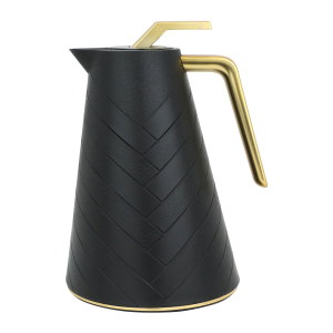 ترمس جلوري، 500 ملل، حافظة داخلية زجاج حراري، ضغاط - أسود product image 2
