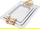 Al Saif Gallery steel topper set, 3 pieces, rectangular - silver product image 1