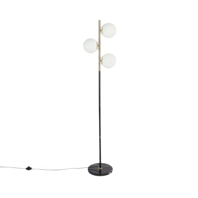 اباجورة ارضية معدن،  165x25 سم، 3 كرات - نحاسي اسود product image 2