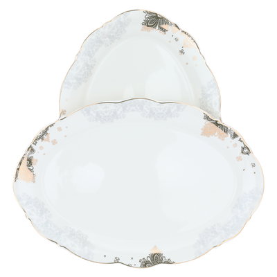 طقم سفرة بورسلان السيف غاليري، منقوش ذهبي، 65 قطعة - أبيض product image 3