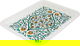 Tofaria Al Saif Gallery melamine, 45 x 34 x 3 cm, rectangular, decorated green-white product image 2