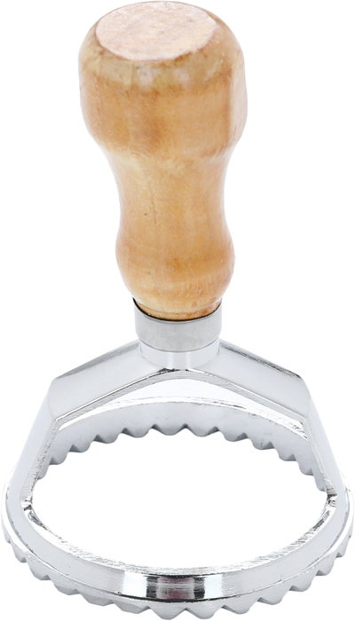 Al Saif Gallery Dough Cutter, 6.5 x 6.5 x 10 cm, with Wooden Handle - Silver product image 2