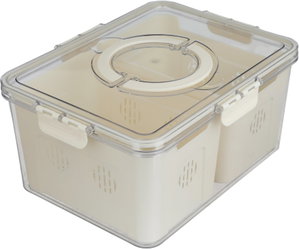 علبة تخزين أكريليك السيف غاليري، 30x24x14 سم، غطاء، مستطيل، 2 خانة - شفاف product image 2
