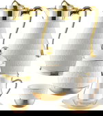 Al Saif Gallery porcelain tea and coffee serving set, decorated with gold, 52 pieces - beige product image 1