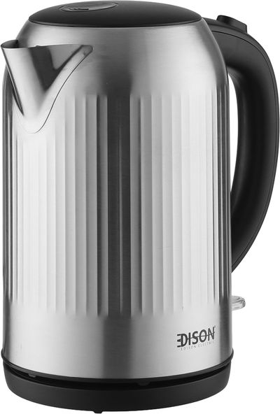Edison KE01405C-CB Electric Kettle, 2200-1850W, 1.7L, Black Hand - Silver Black product image 3