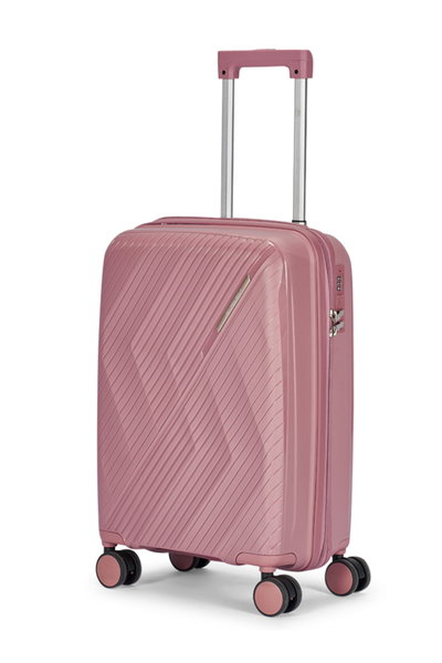 طقم شنط سفر بولي بروبيلين ليمرا، 3 مقاسات، 4 عجلات، بزاوية 360 درجة، LMA-PP521 - روزجولد product image 4