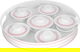 طقم صحون تقديم ميلامين الأصايل، 7 قطع - أبيض product image 1