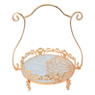 Al Saif Gallery Steel Hala Holder, Round - Gold product image 1
