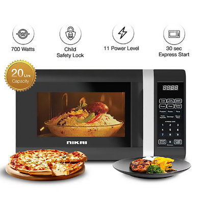 ميكرويف ديجتال نيكاي، 700 واط، 20 لتر، NMO2010DB - اسود product image 2