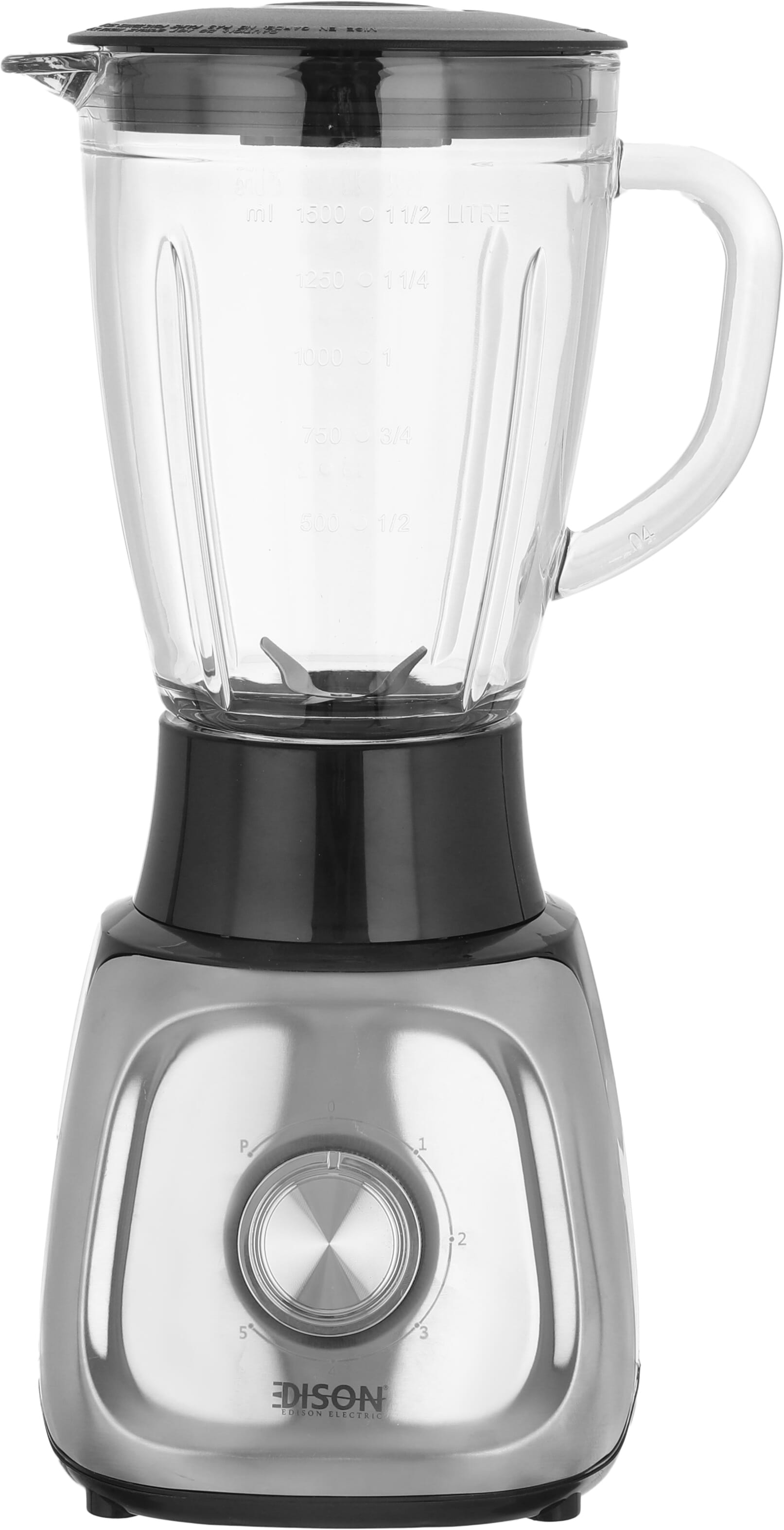خلاط كهربائي إديسون، 1.5 لتر، 600 واط، 5 سرعات، BL1410B-CB - أسود product image