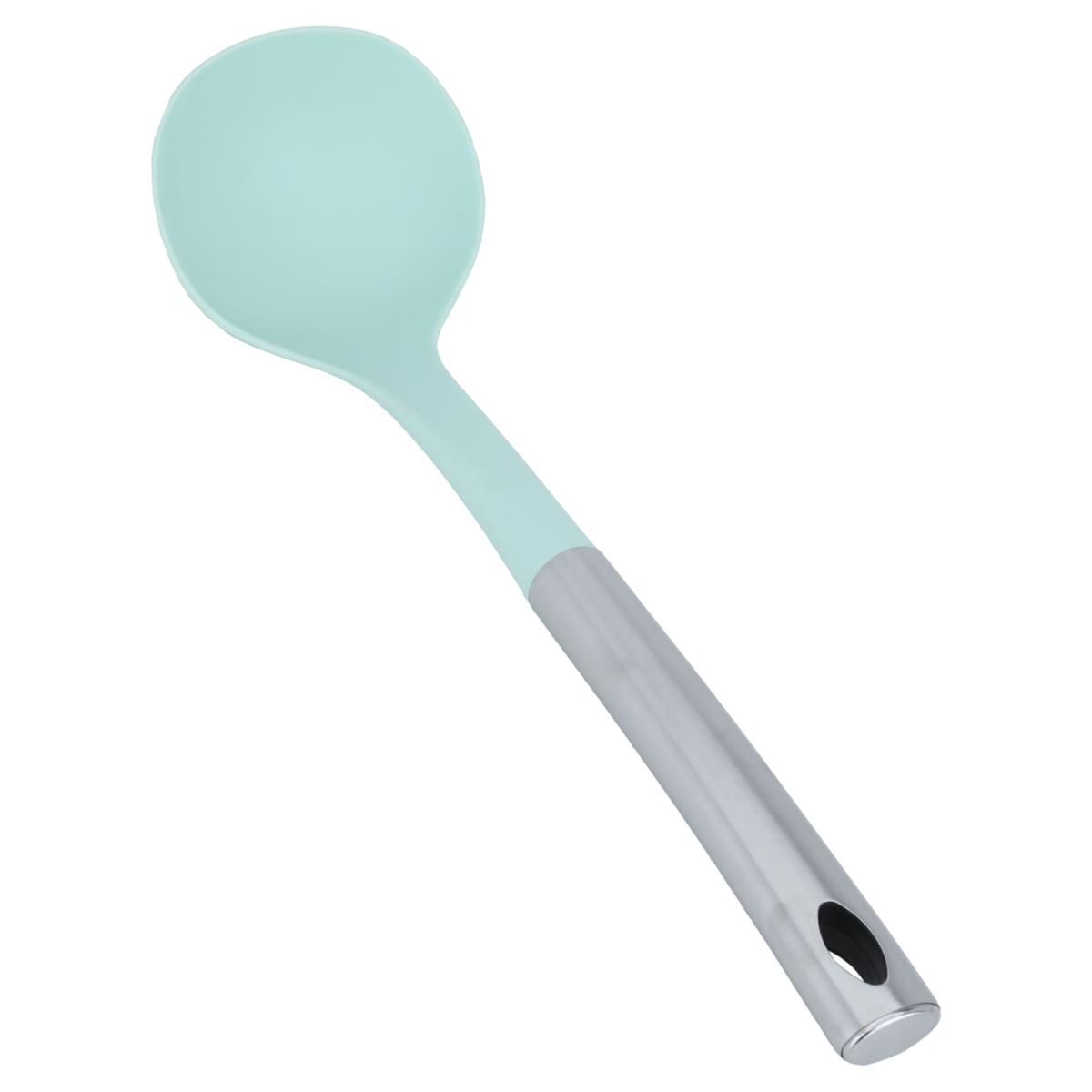 مغرفة شوربة سيليكون السيف غاليري، يد استيل - أخضر product image
