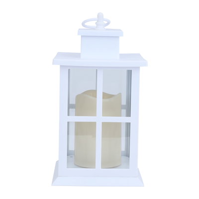 فانوس بشمعة رواد العائلة، 13x13x20 سم - ابيض product image 4