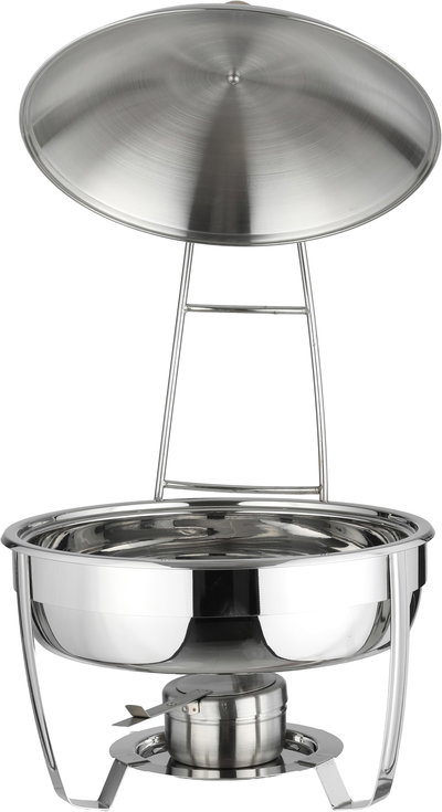 Bohara Steel Food Warmer, 8 Liters, Deep Round, Base, Hanger - Silver Gold product image 5