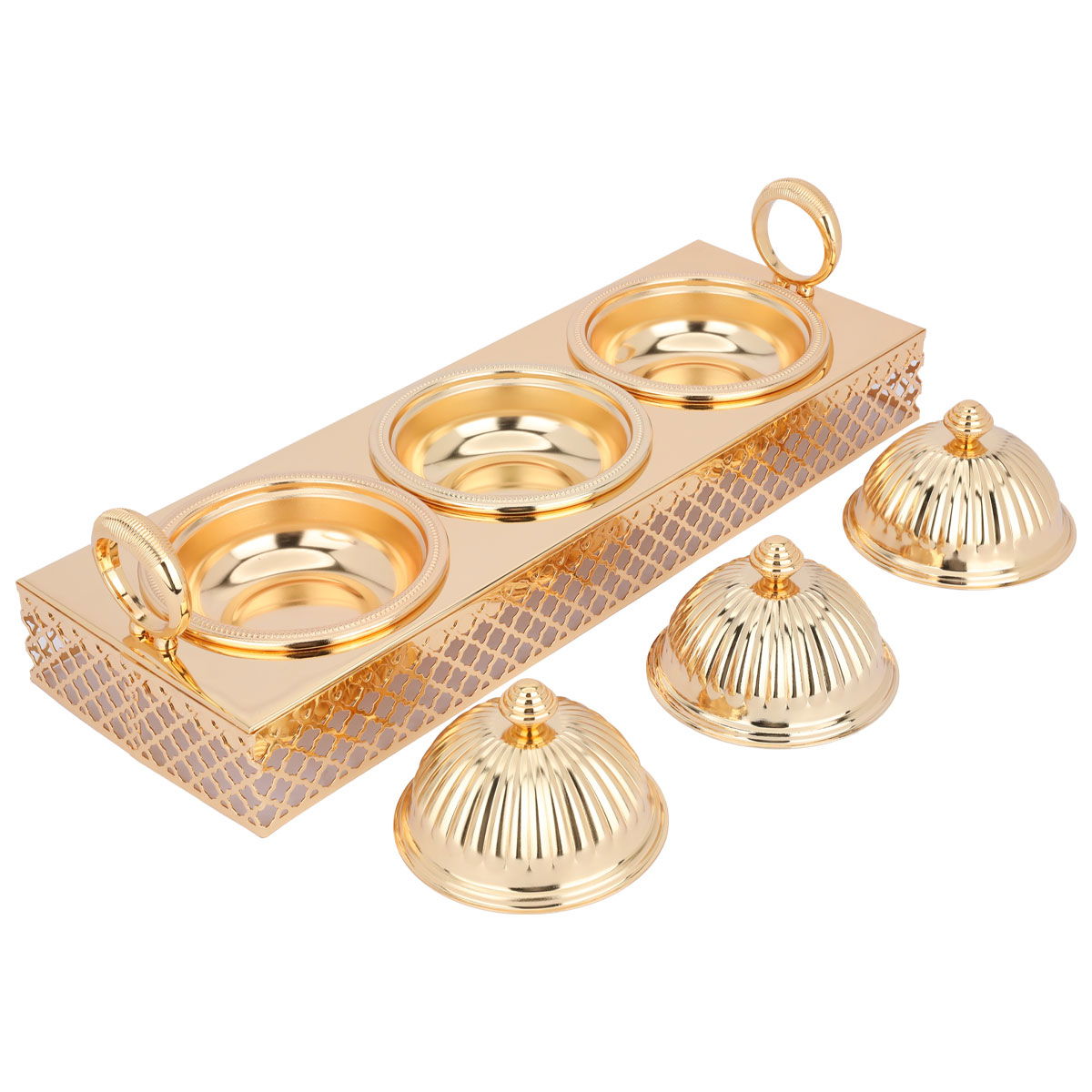 Al Saif Gallery Dates Set with Toferia Steel, 3 Pieces - Gold product image 3