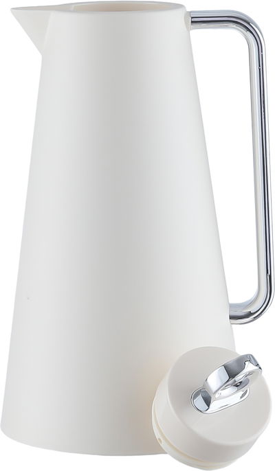 ترمس هيلينا جلوري، 1 لتر، خامة داخلية زجاج، يد فضي، غطاء ضغاط - ابيض فضي product image 4