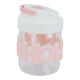 Al Saif Gallery glass cup, 400 ml, with white-pink-transparent lid product image 1