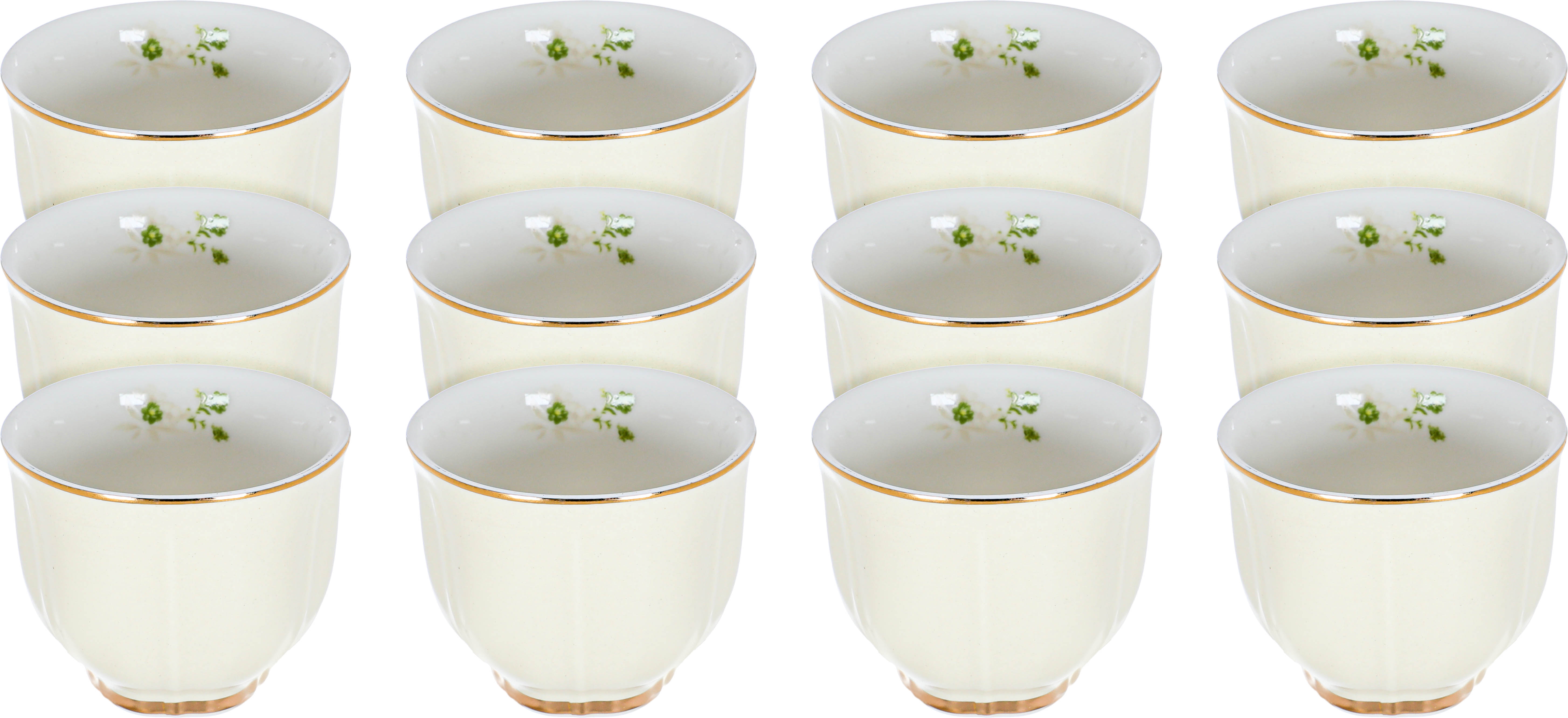 Al Saif Gallery Porcelain Coffee Cup Set, 12 Pieces, 100 Ml - Beige product image