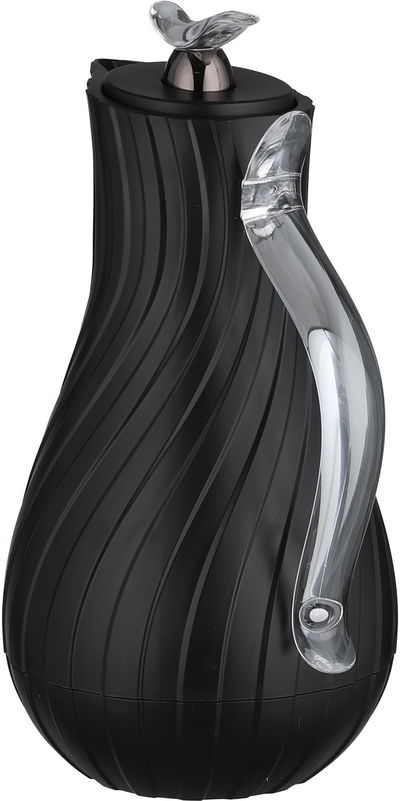 ترمس ليال جلوري، 1 لتر، خامة داخلية زجاج، يد شفاف، غطاء ضغاط - اسود product image 3