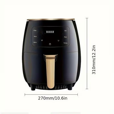 Tefoner Air Fryer, 2800W, 6L, Digital Display, 6 Functions - Black product image 3