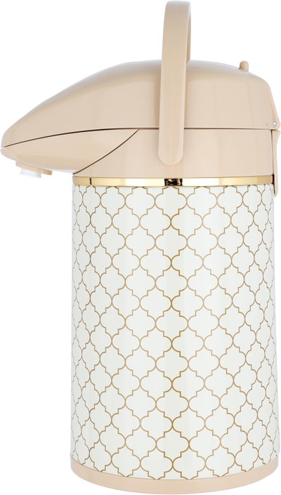 Timeless Jaguar thermos, 2.2 liters, compressor, thermal glass inner container, steel outer shell - beige product image 2