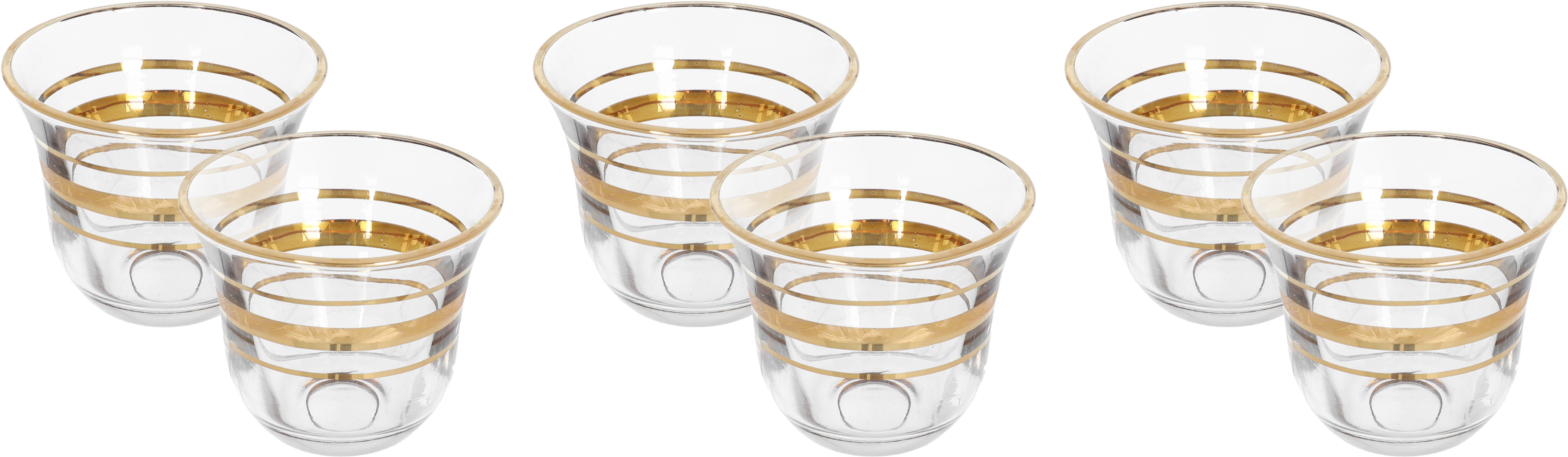 طقم فناجين قهوة زجاج السيف غاليري، 6 قطع، 90 مل - شفاف product image