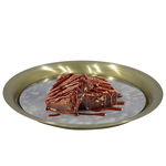 Al Saif Gallery Steel Serving Plate, 24.5X24.5X2.5 Cm, Round - Dark Gold product image 1