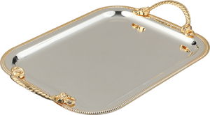 طقم طوفريات استيل السيف غاليري، 3 قطع، يد ذهبي - فضي ذهبي product image 2