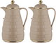 طقم ترامس لالوزا، 1 / 1 لتر، 2 قطعة، حافظة داخلية زجاج، غطاء ضغاط - بيج ذهبي product image 2