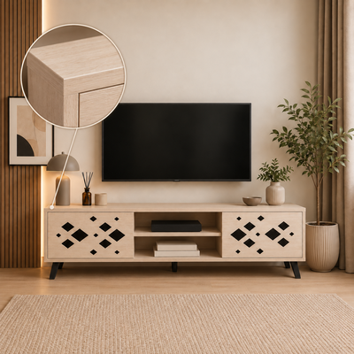 طاولة تلفزيون ريفان، 40×160×45 سم، خشب MDF، أدراج - بيج product image 3