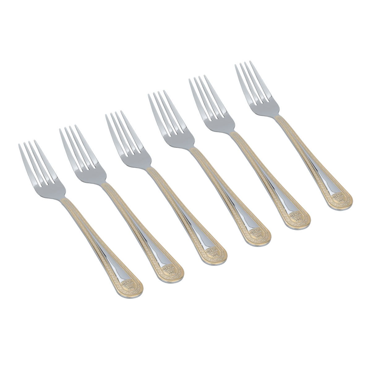Al Saif Gallery Steel Small Fork Set, 6 Pieces - Silver product image