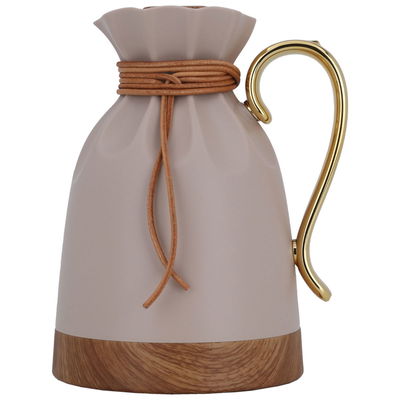 Everest Balqis Thermos, 1 liter, glass inner container, plastic outer shell - light brown product image 1