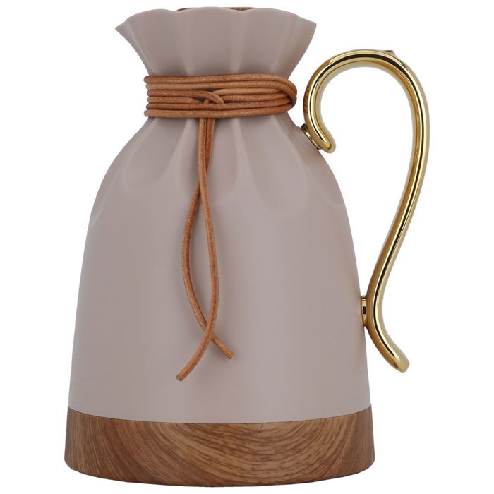Everest Balqis Thermos, 1 liter, glass inner container, plastic outer shell - light brown product image 1