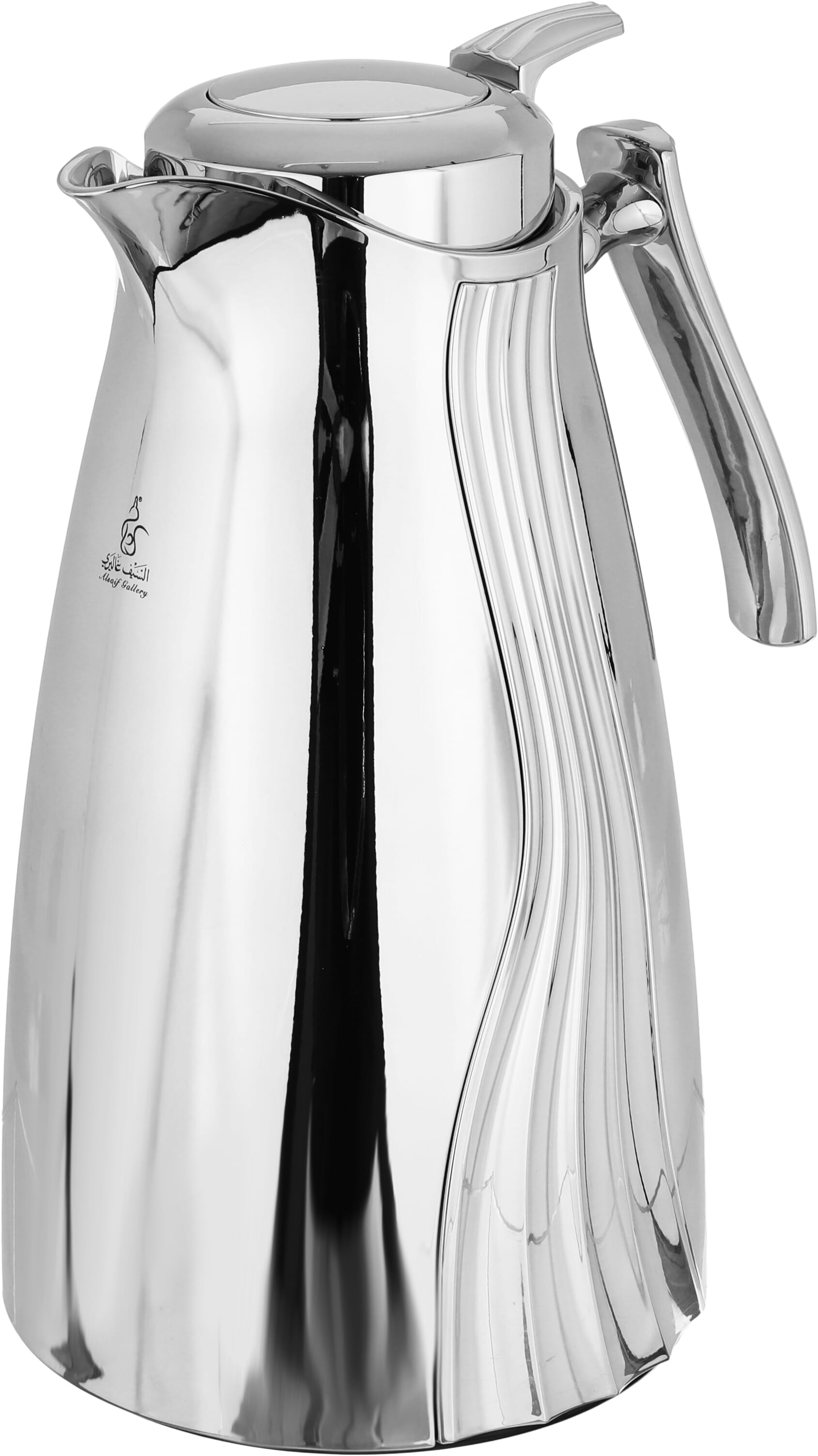 Al Saif Gallery thermos set, 2 pieces, 1 liter, glass inner container, plastic outer shell - silver product image 8