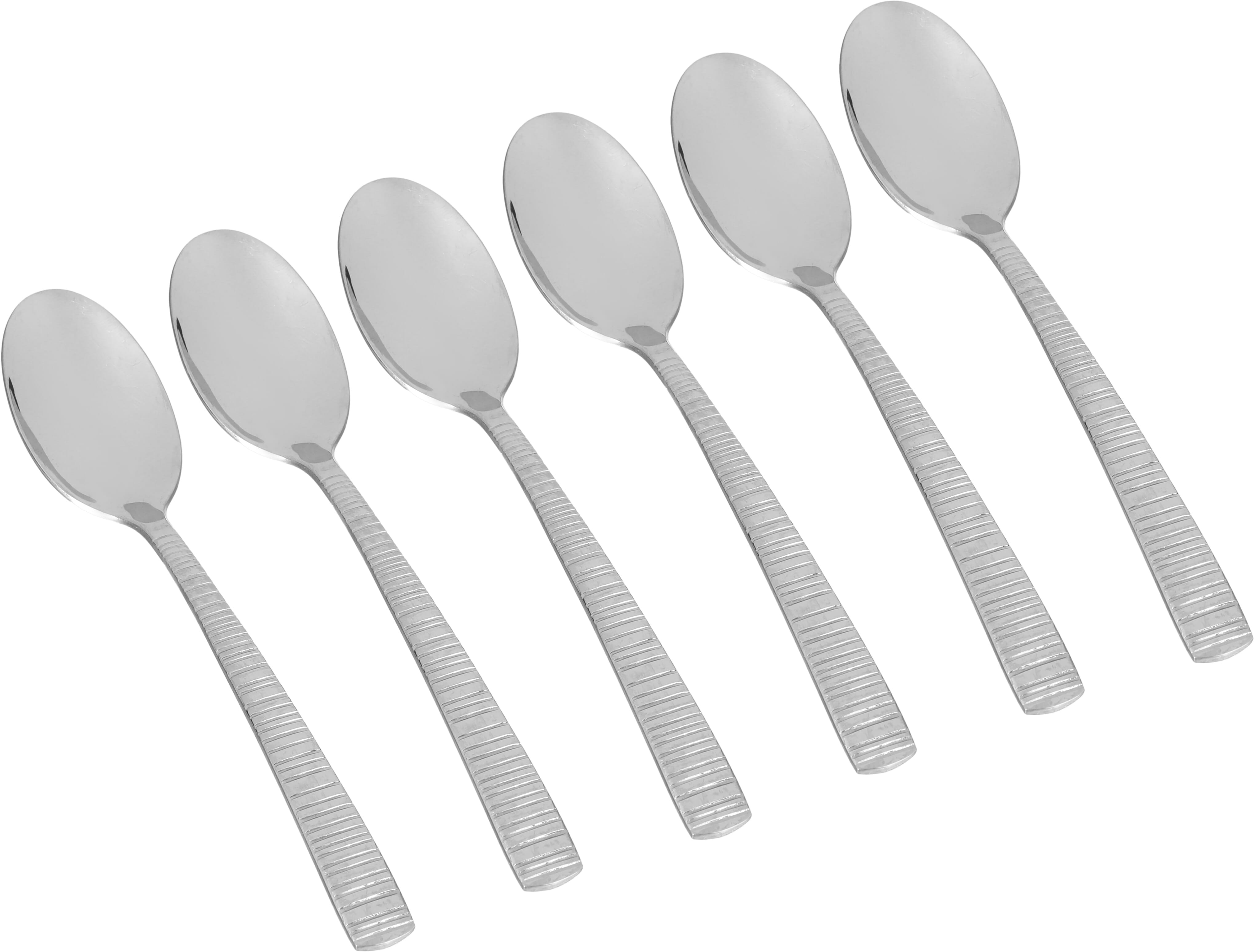 Al Saif Gallery steel spoon set, 6 pieces - silver product image 1