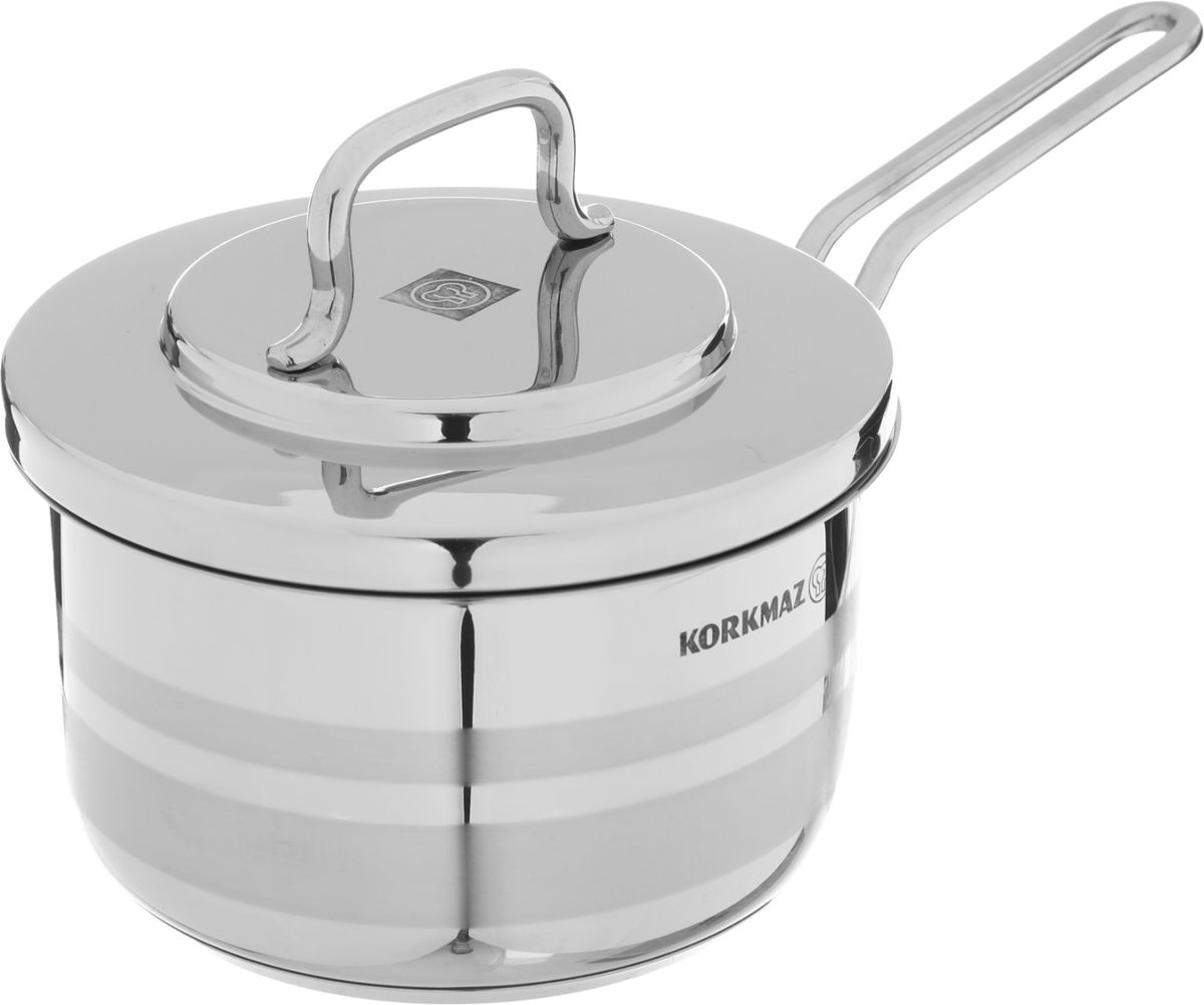 Korkmaz Steel Astra 2 Casserole, with lid, 16 x 9 cm - silver product image