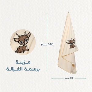 منشفة اطفال كورال فليس ريفي، 140×80 سم - ابيض product image 2
