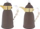 Al Saif Gallery Qamar thermos set, 1 liter, thermal glass inner container, steel outer shell - Cappuccino product image 1