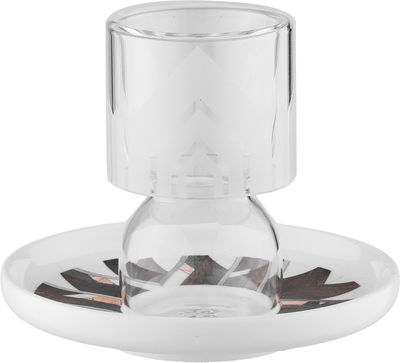 طقم بيالات زجاج و فناجين قهوة بورسلان السيف غاليري، 18 قطعة - شفاف ابيض product image 2