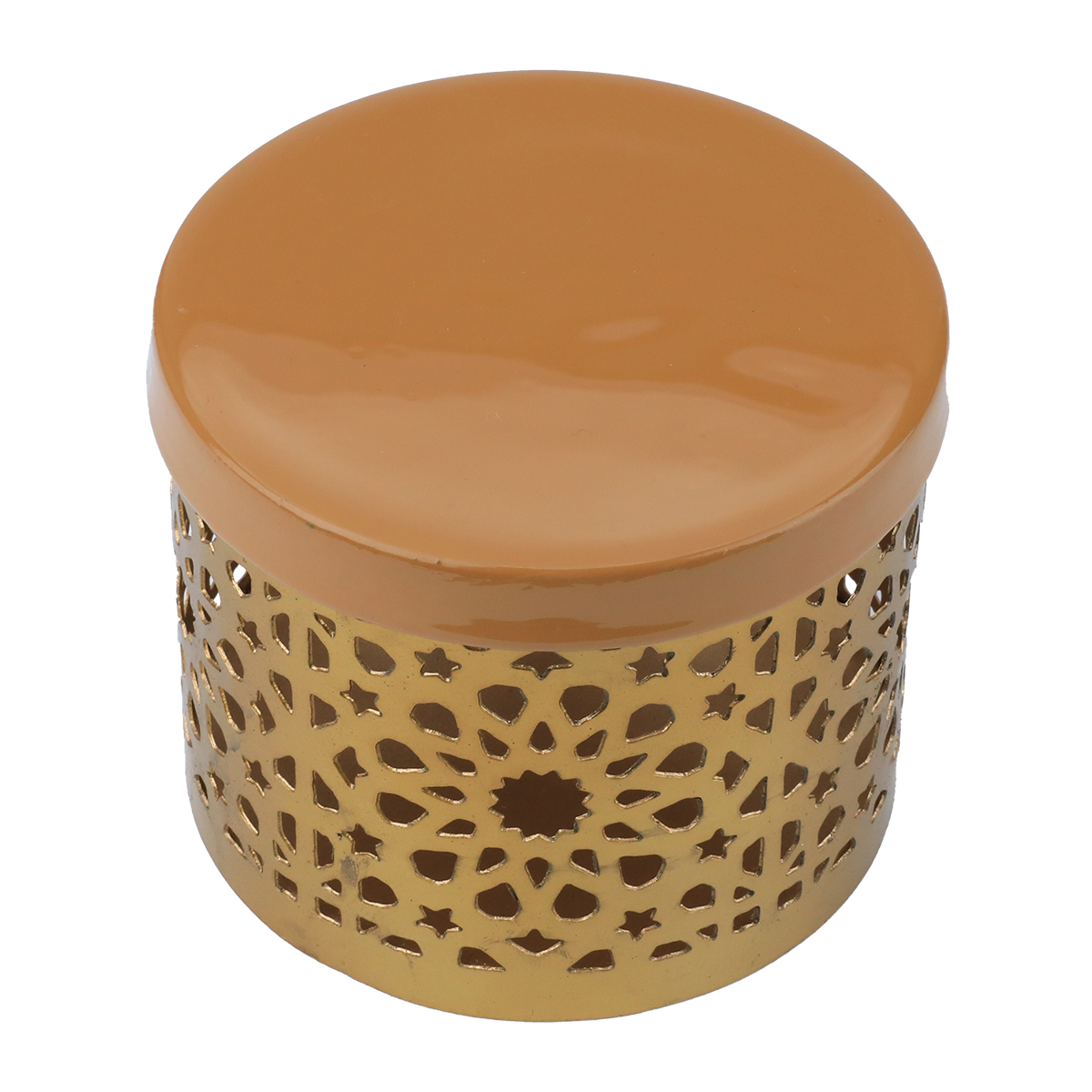 Al Ain Al Andalusia Round Spice Box, 10 X 8 Cm - Golden Brown product image 1
